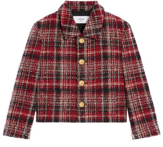 CELINE Charlotte jacket in check wool natté - Image 1