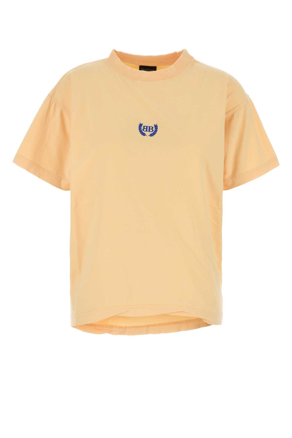Balenciaga バレンシアガパステルオレンジコットン特大Tシャツ - Image 1