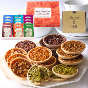 FLO PRESTIGE 6 Types of Tartlets Gift Medium Box of 15 with Carry Bag