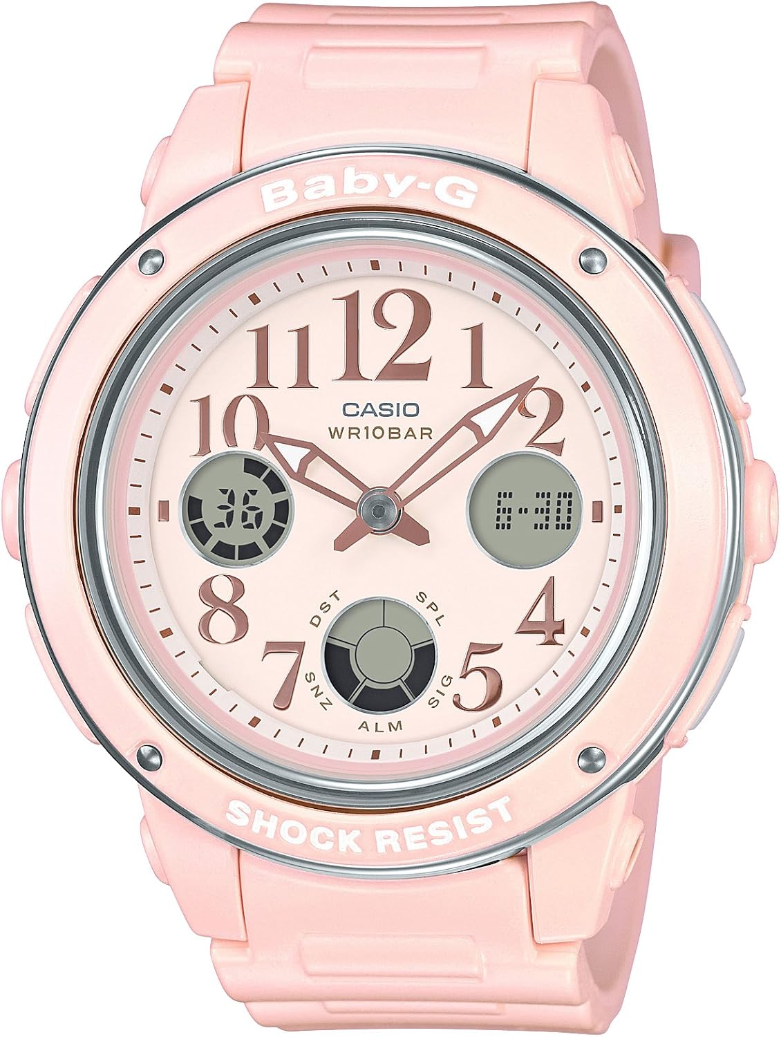 Casio Basic Baby-G BGA-100/150 Series Wristwatch, pink (arabic)