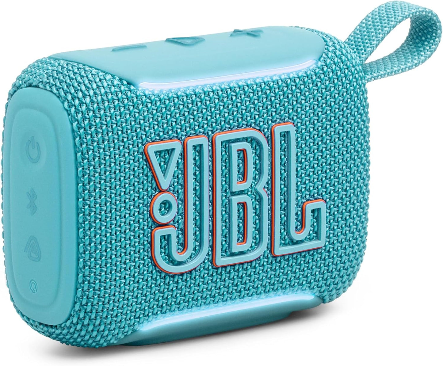 JBL GO5 Bluetooth Speaker, USB C Charging, IP68 Dustproof, Waterproof, Lossless Playback, Ambient Edge Light, AirTouch, Stereo Pairing, Small, App Compatible, Auracast Compatible, Passive Radiator