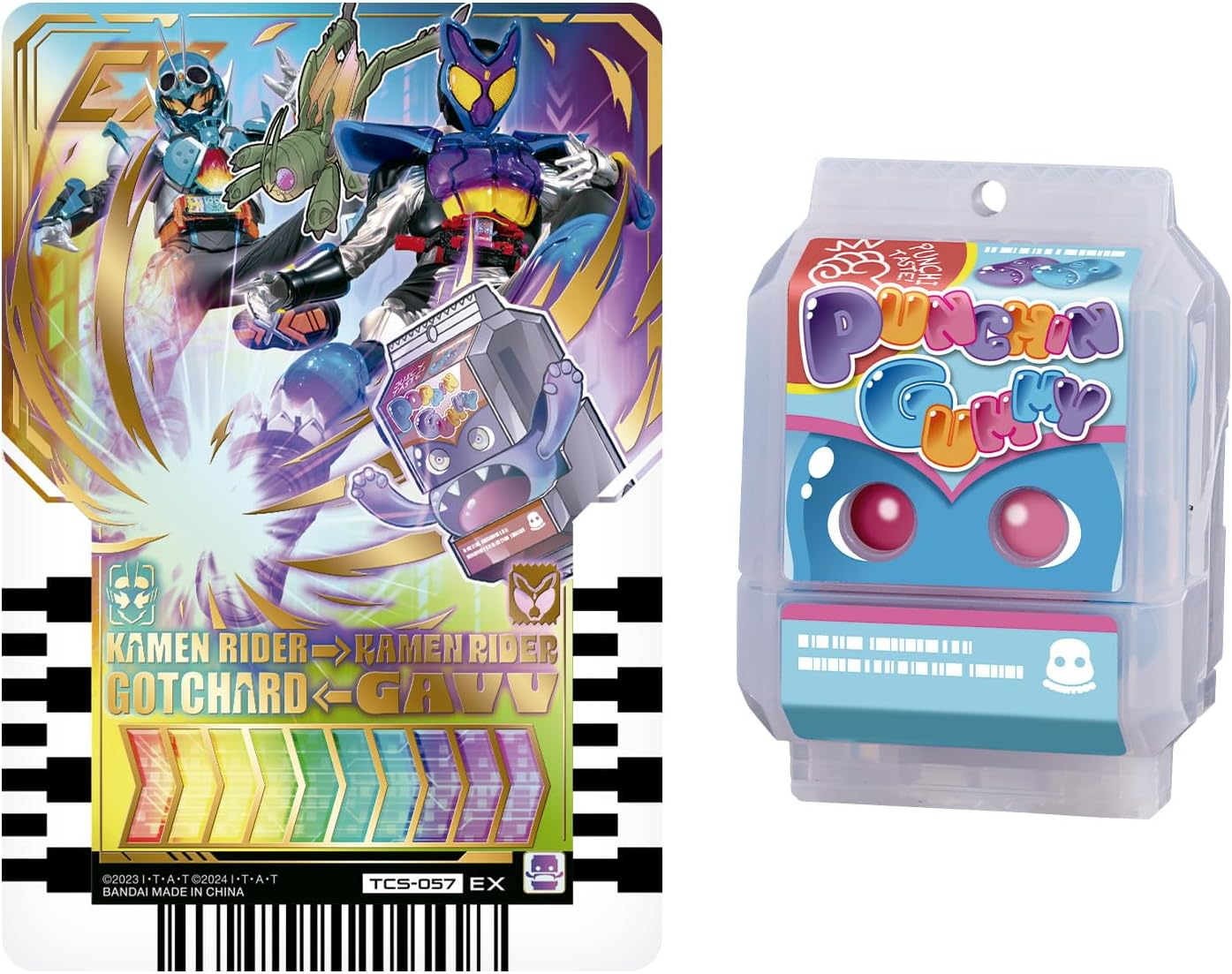 BANDAI Kamen Rider Gav DX Punching Migochizou & Ride Chemee Trading Card - Double Rider Kick Ver.-