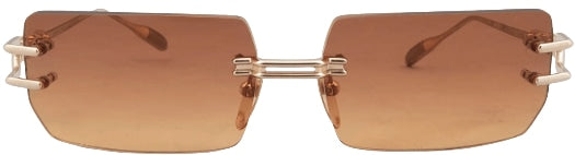 CHROME HEARTS 'LORDIE' GOLD/BROWN SUNGLASSES