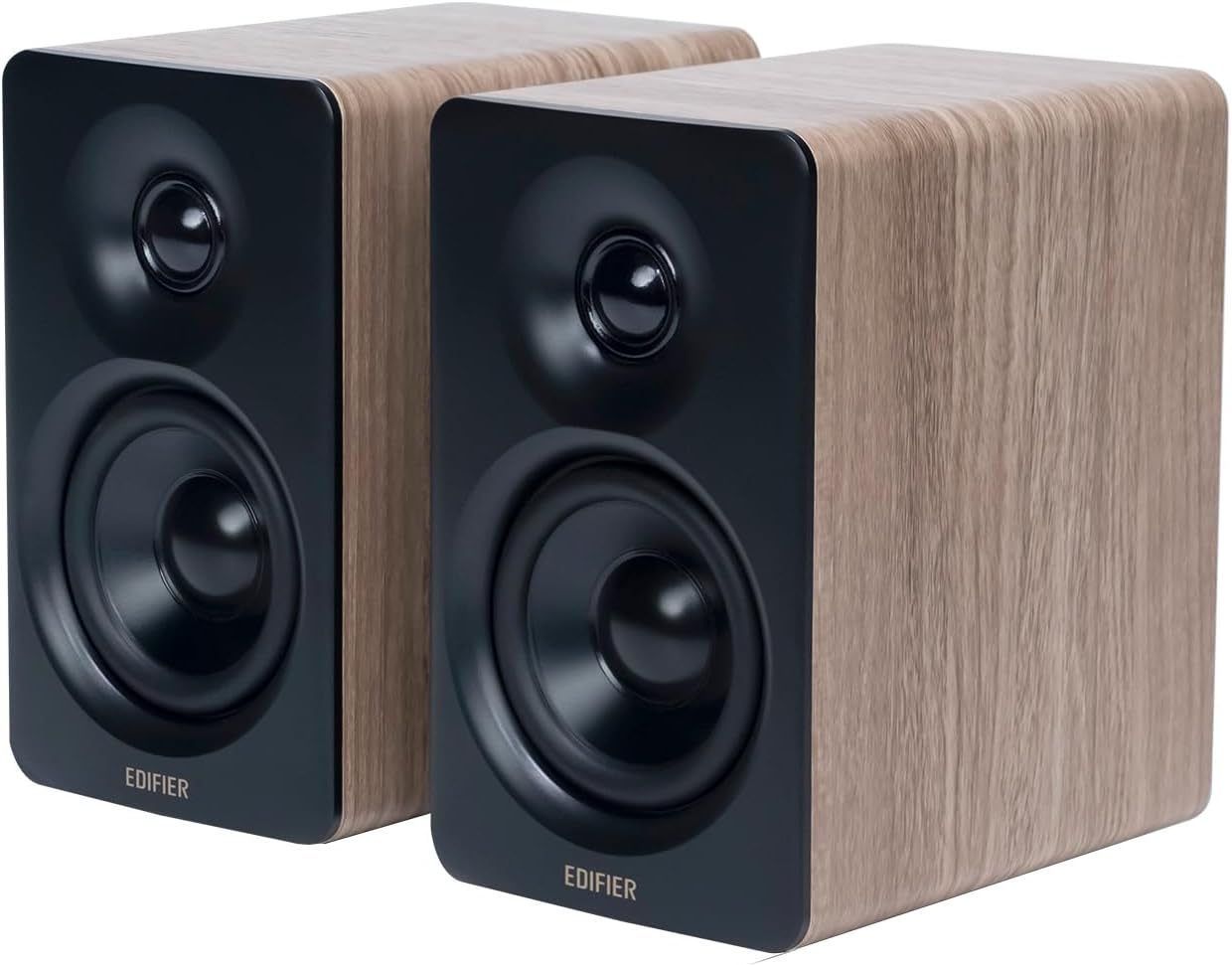 Edifier M60 Multimedia Speaker, 66W, Bluetooth 5.3, High Resolution Wireless, Compact Design, Dedicated App, Stand, USB-C/AUX Input, MDF, Brown