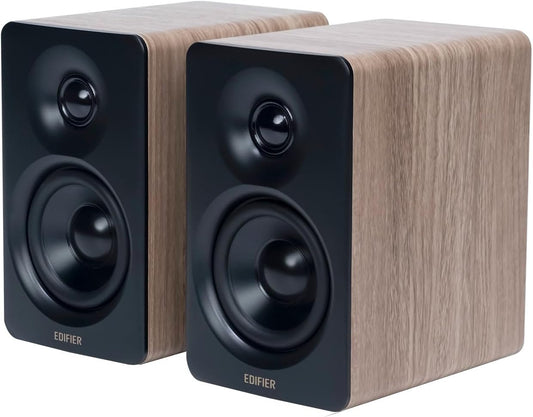 Edifier M60 Multimedia Speaker, 66W, Bluetooth 5.3, High Resolution Wireless, Compact Design, Dedicated App, Stand, USB-C/AUX Input, MDF, Brown