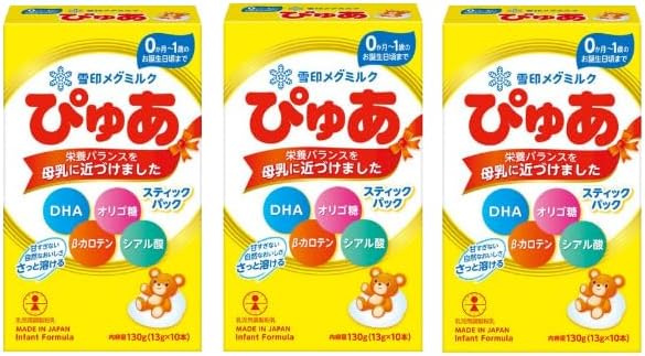 Snow Brand Bean Stark Pua Stick Type 13g Baby Milk Powder Stick Milk Liquid Milk Infant Milk Nutrition Food (Set of 3)
