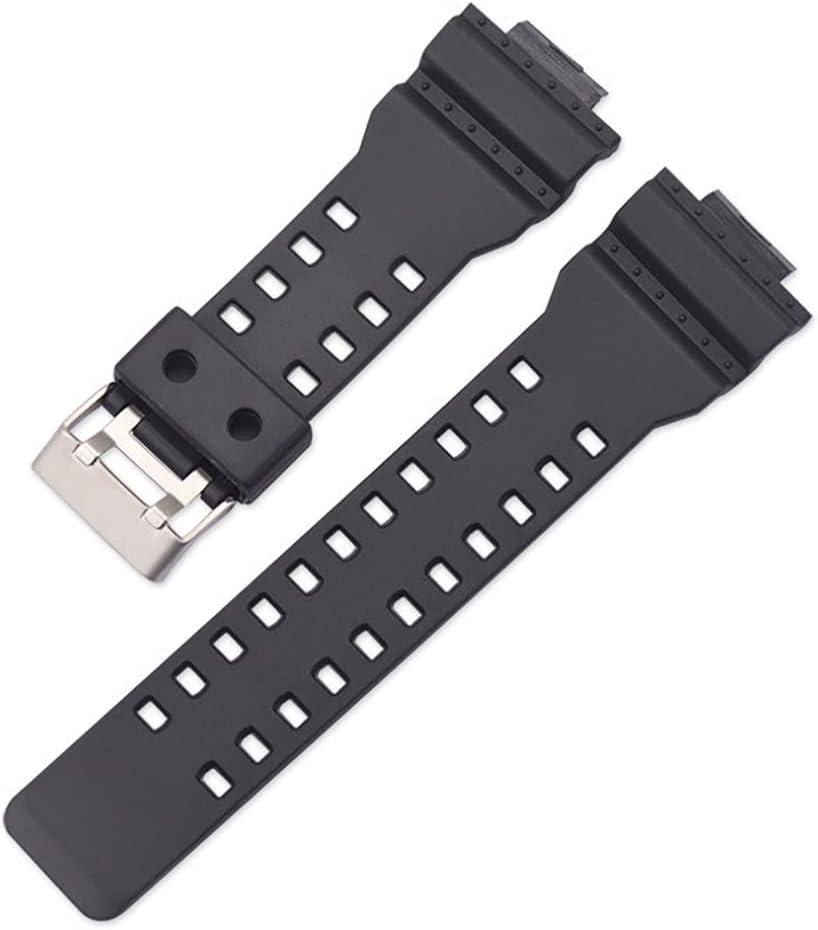 16mm for GR GLS-8900 GA-110 Watch Strap, 16mm Mounting Width, Waterproof Strap, Urethane Resin Material, Watch Strap, Silicone Strap, Rubber Band, Movement Watch Band, Replacement Strap for Casio G