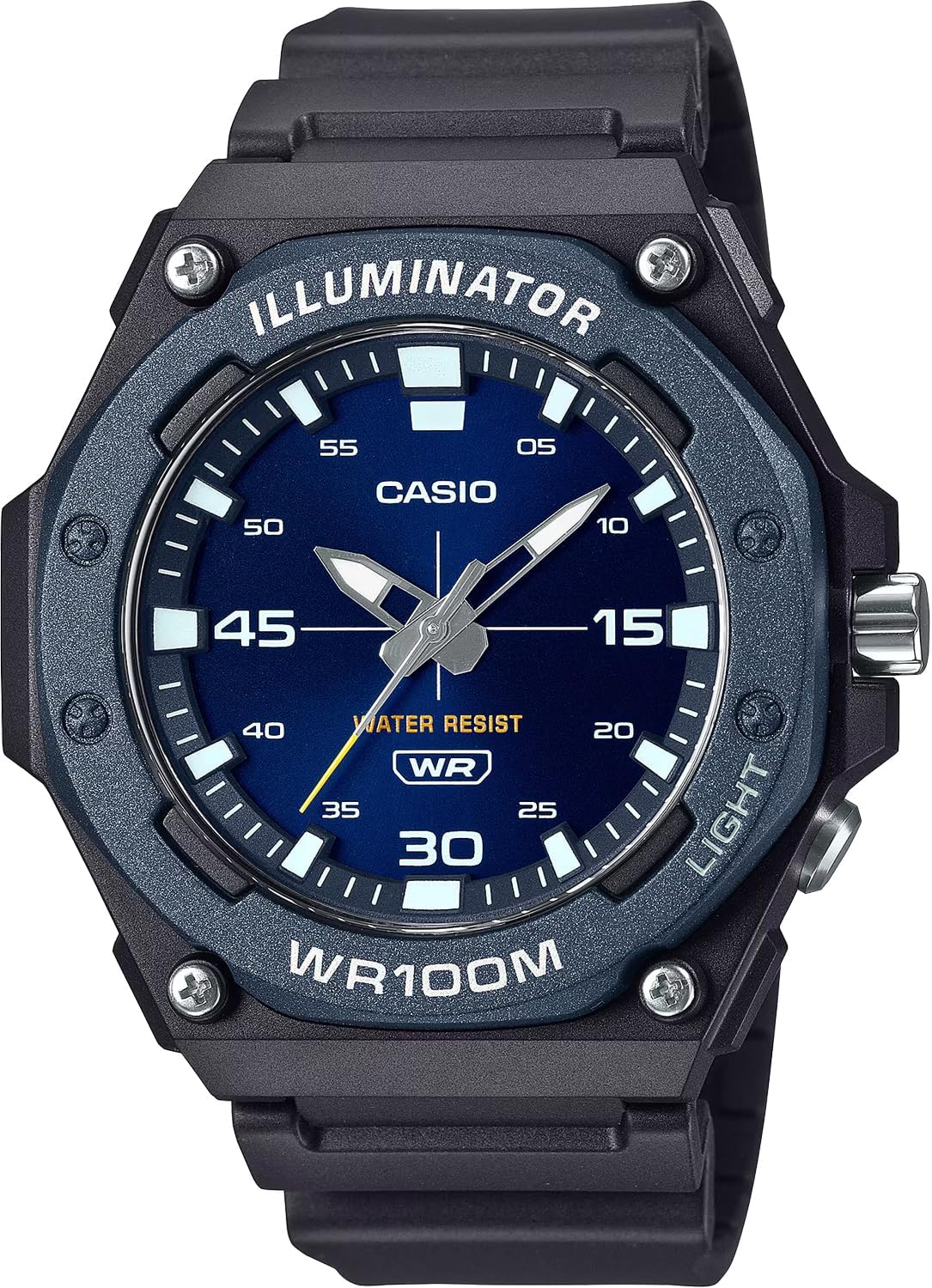Casio MW-620 Series Standard Analog Quartz Wristwatch with LED Light, Navy Blue MW-620H-2AV, sports