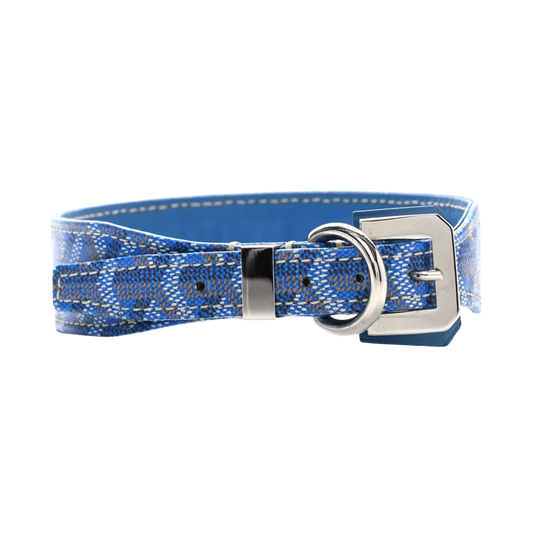 GOYARD 'GOYARDINE SKY BLUE' DOG COLLAR