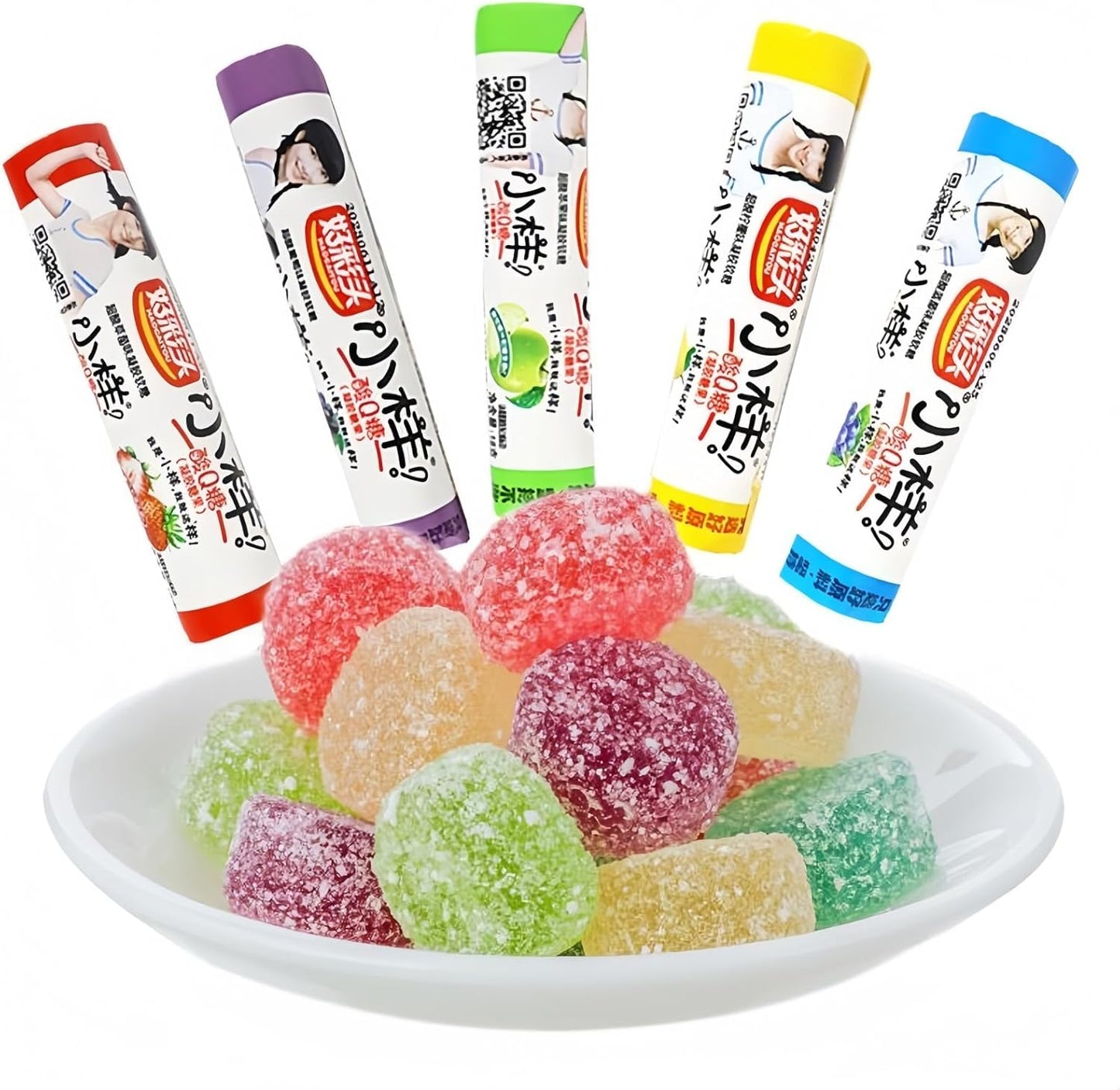 WSYLS-Small Sample Sour Q Candy, Mixed Flavor, Sour & Sweet, Fruit Flavor, Individually Packaged, Candy, Gift, Party, Portable (Apple Flavor)