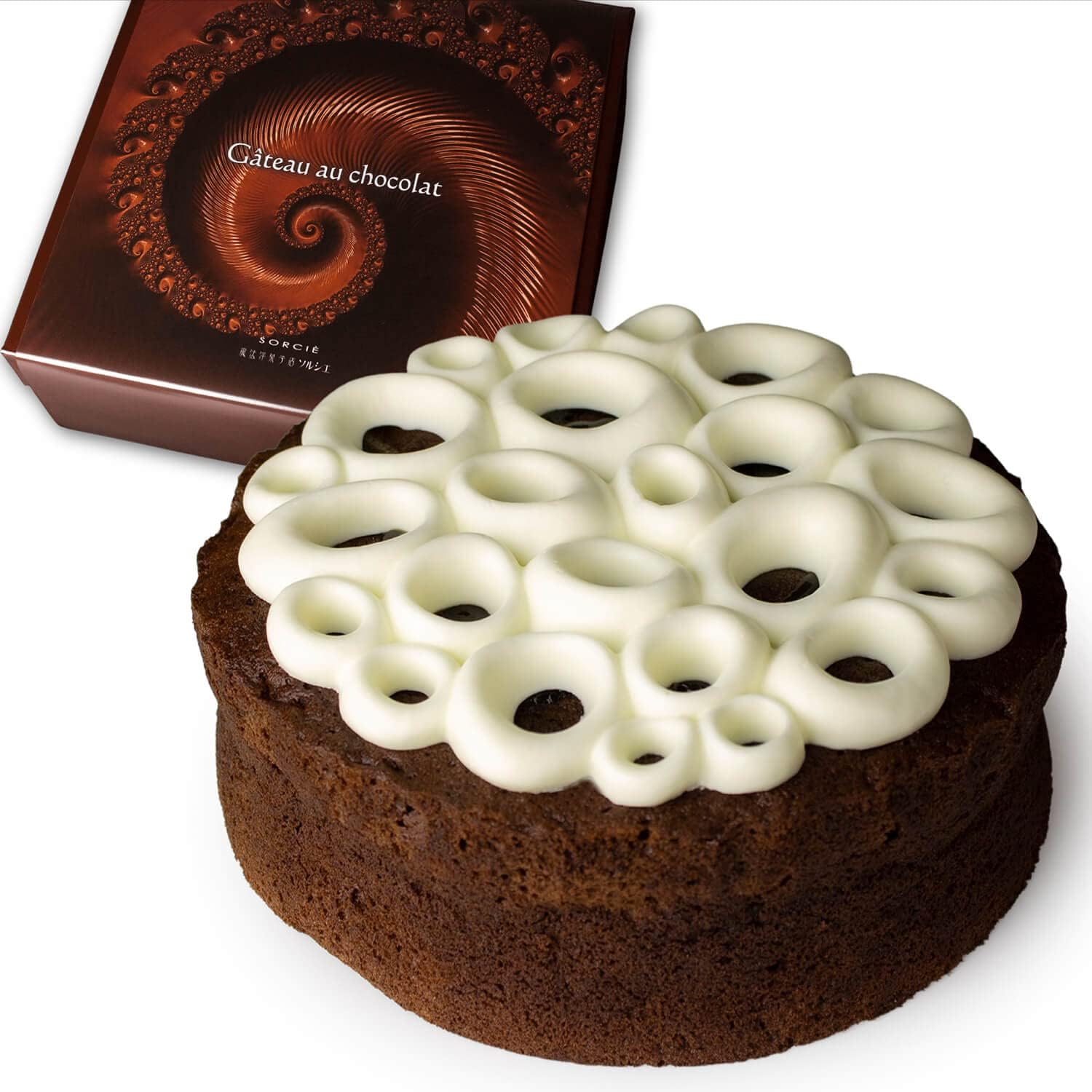 Magical Pastry Shop Solssier Chocolate Cake Gateau Chocolat Classic Chocolate Cake No. 5 Diameter 5.9 inches (15 cm), Service for 4 to 6 People, 11.3 oz (320 g) (Single Item (Candle Only), Sweets,