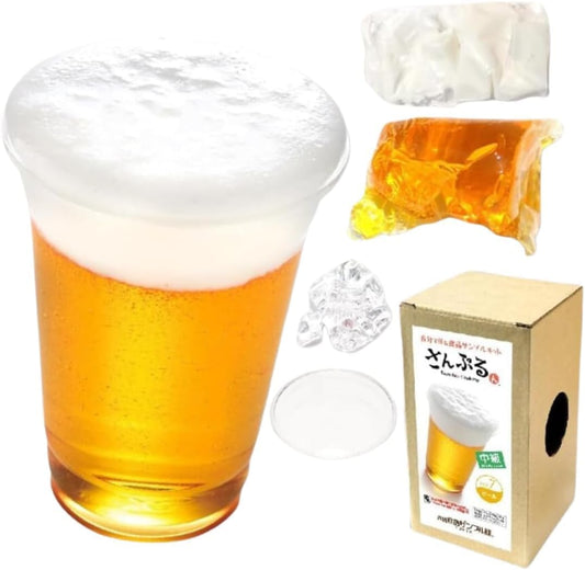 Ganso (元祖) Official DIY Food Sample Kit - Sample Drink Vol. 7 Beer - Safe Ingredients for Kids - Foam That Makes You Want to Drink - Parent-Child Craft - Replica Food - Handmade DIY - Creative