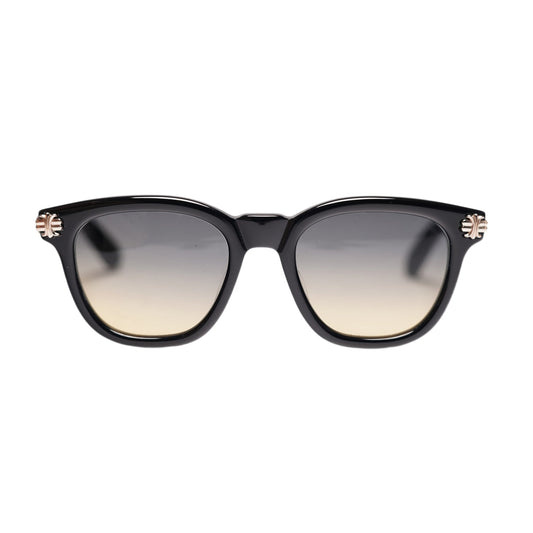 CHROME HEARTS 'SMOKE SHOW' DIAMOND BLACK/GOLD SUNGLASSES