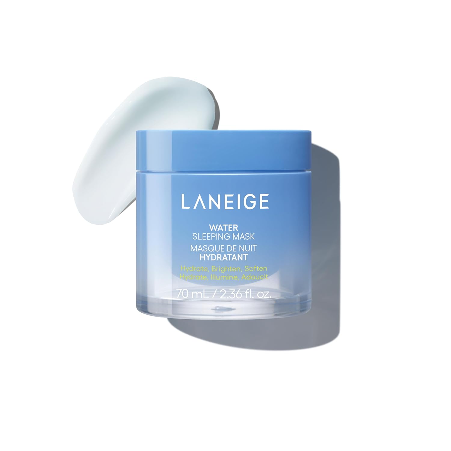 LANEIGE Máscara de agua para dormir: Mascarilla coreana hidratante de noche con escualano y complejo derivado de probióticos, para una piel brillante, luminosa y con soporte de barrera