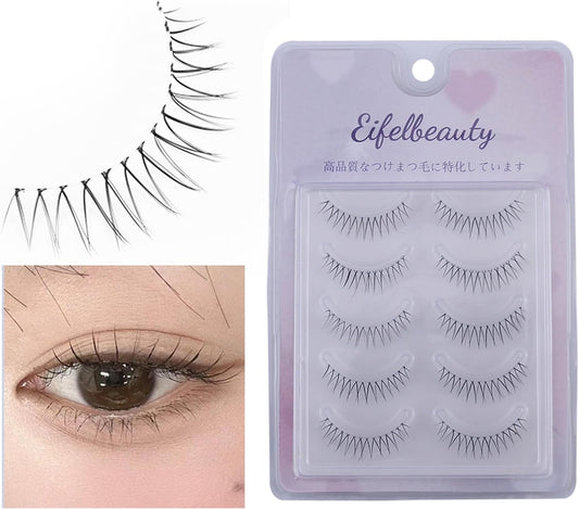 False eyelashes, popular, natural false eyelashes, made with transparent stems, repeating false eyelashes, Korea, handmade in Korea, 5 pairs in one set, popular false eyelashes, false eyelashes, false