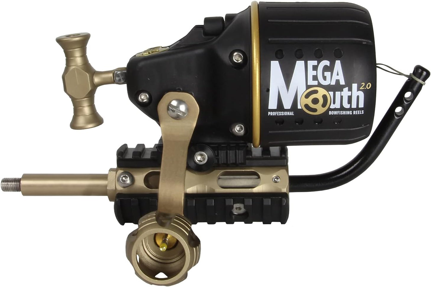 Mega Mouth 2.0 Professional Bow Fishing Reel - The First Free Spool Spincast Style Bow Fishing Reel