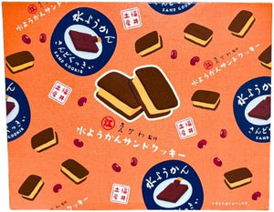 Mizukan Sandwich Cookies, Set of 6, Fukui Mika Supervised by Egawa Brown Sugar Cookies, Adzuki Bean Cream, Individually Packaged, Souvenirs