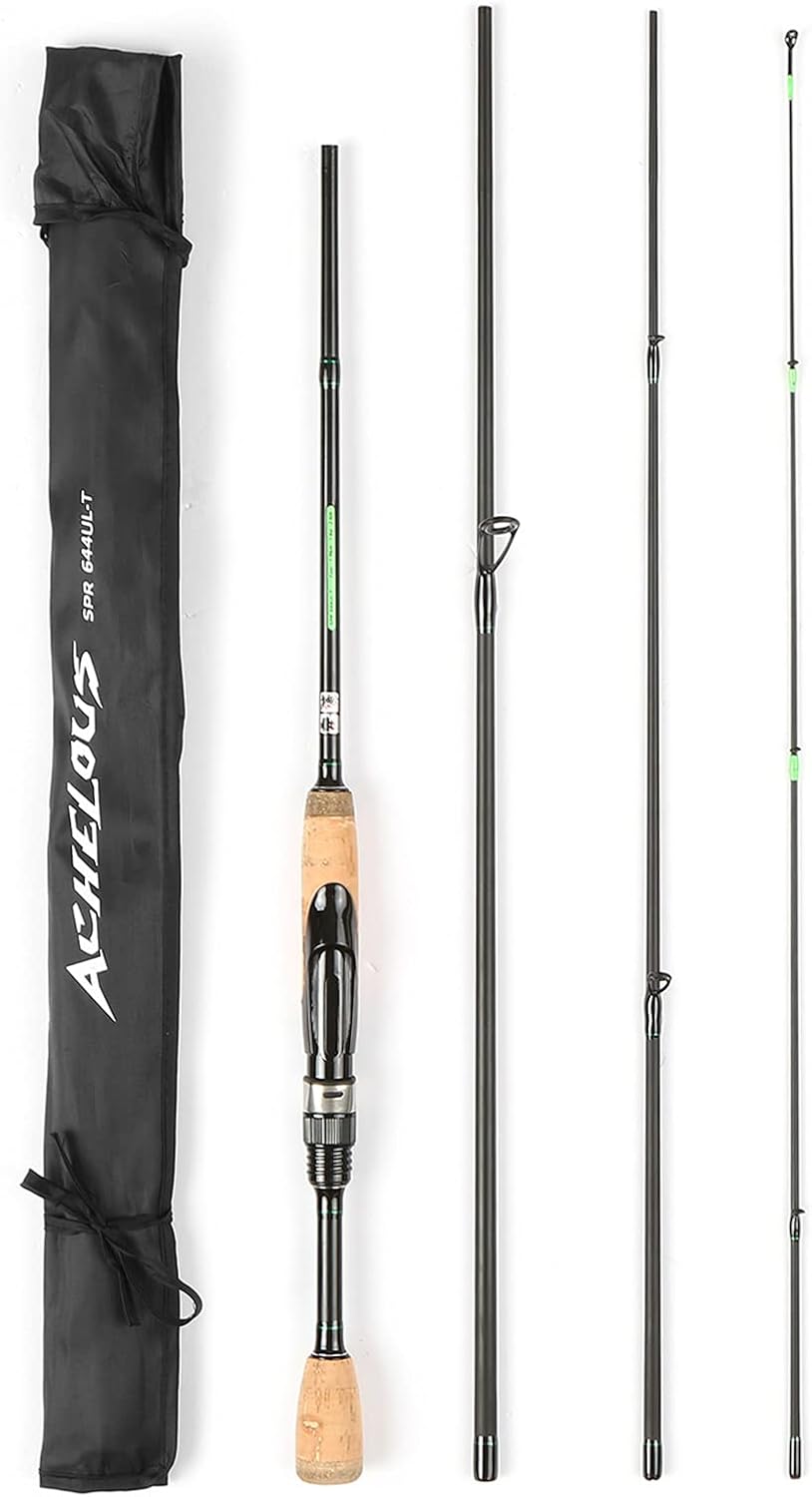 Casting Rod Portable Travel Rotating Fishing Rod Lightweight Carbon Fiber 4 Pieces Fishing Rod