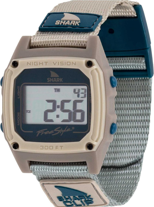Freestyle Wristwatch, Water Resistant, 10 ATM Waterproof, Digital Surf Watch, Button Operation, Underwater, Surfing, Marine Sports, SHARK CLASSIC CLIP, Genuine Import, Cool Shore Gift, Gift
