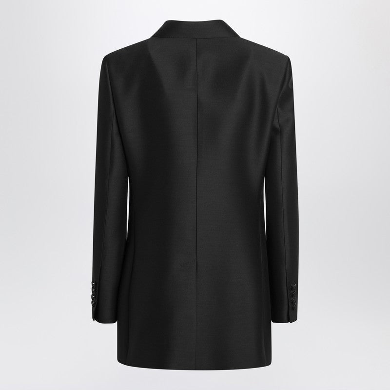 Dolce  Gabbana Dolce&Gabbana Black Double Breasted Wool Jacket - Image 1