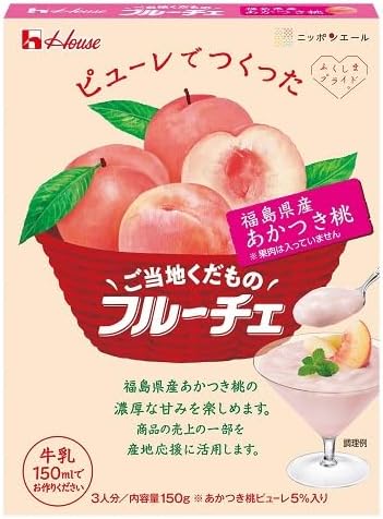 House Foods Local Fruce Akatsuki Peach Produced in Fukushima Prefecture, 5.3 oz (150 g)