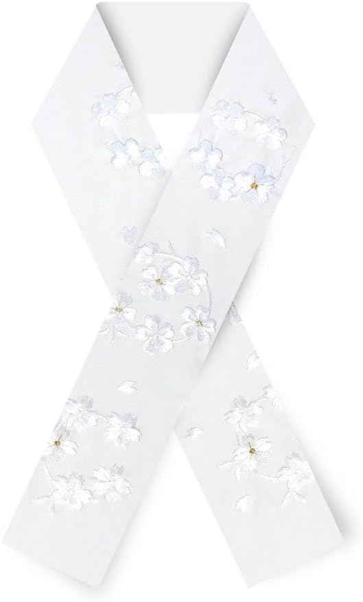 [NISHIORI] Embroidery, Half Collar, For Furisode, Kizakura, Kimono, White, Pink, Cream, Beige, Gold, Purple, Coming of Age Ceremony, Wedding, Graduation, Furisode, Visit Wear, Komon