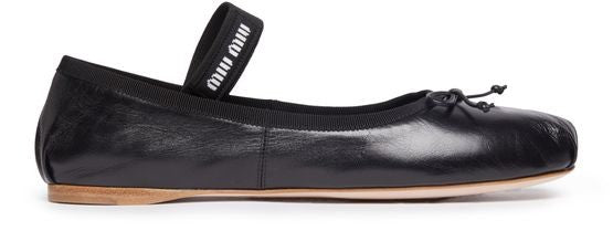 MIU MIU レザーバレエシューズ - Image 1