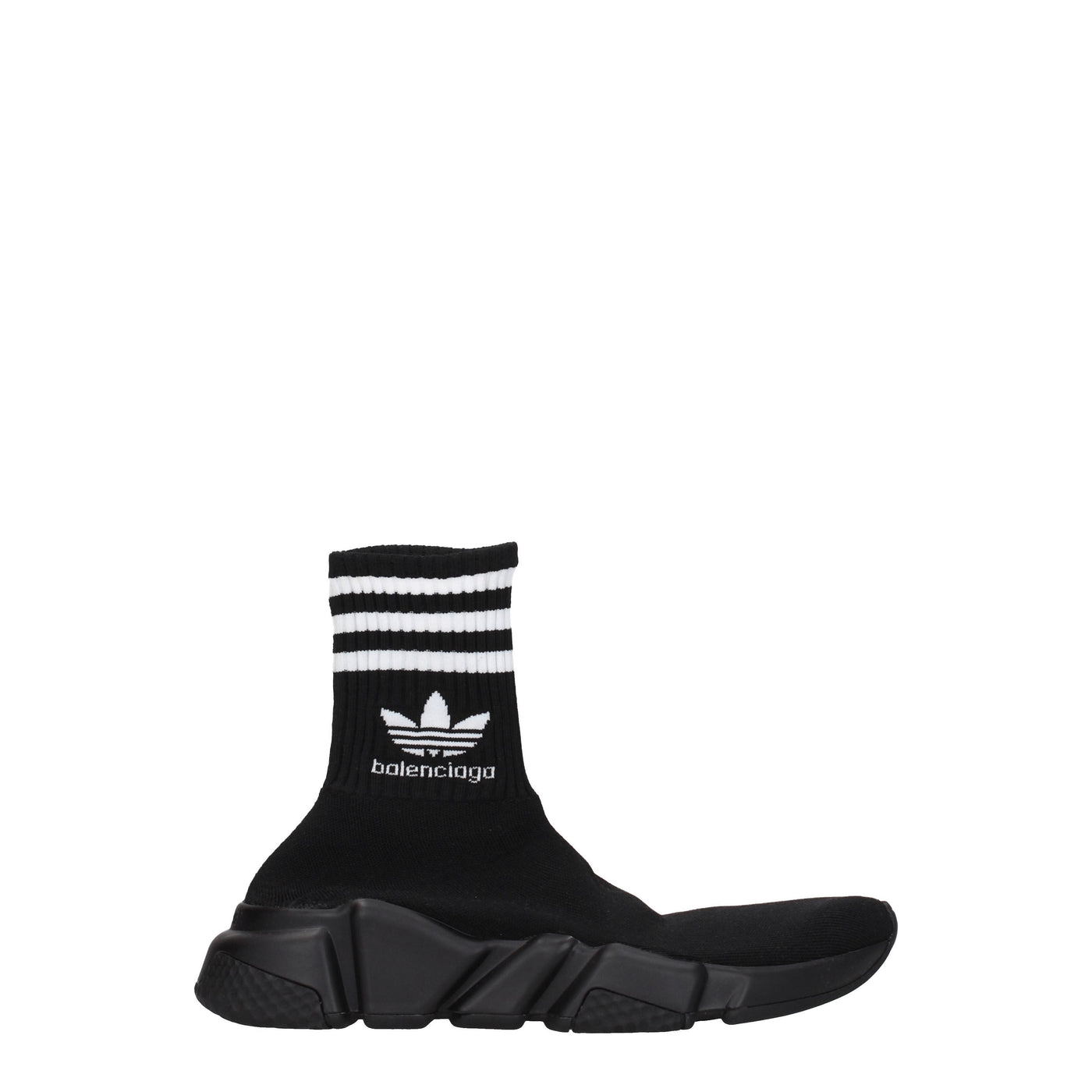 Balenciaga バレンシアガスニーカーアディダススピードウーマンファブリックブラック/ホワイト - Image 1