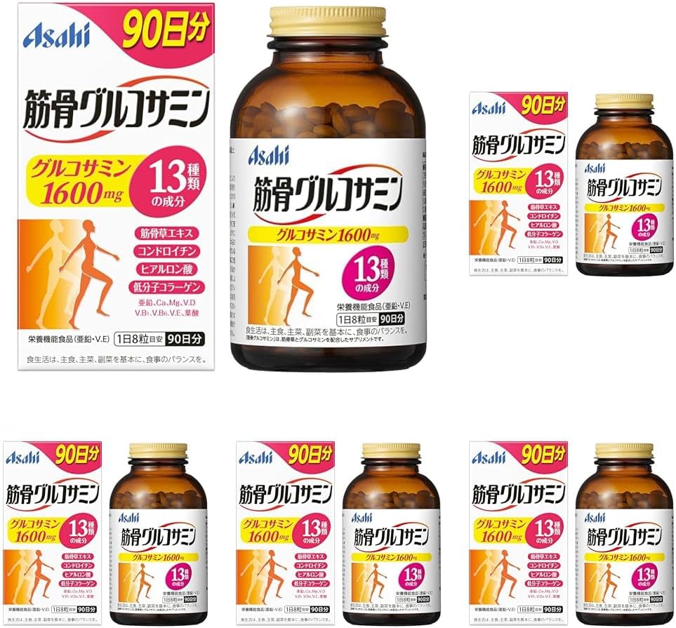 筋骨グルコサミン 720粒 アサヒグループ食品 コンドロイチン ヒアルロン酸 コラーゲン サプリ (× 5)