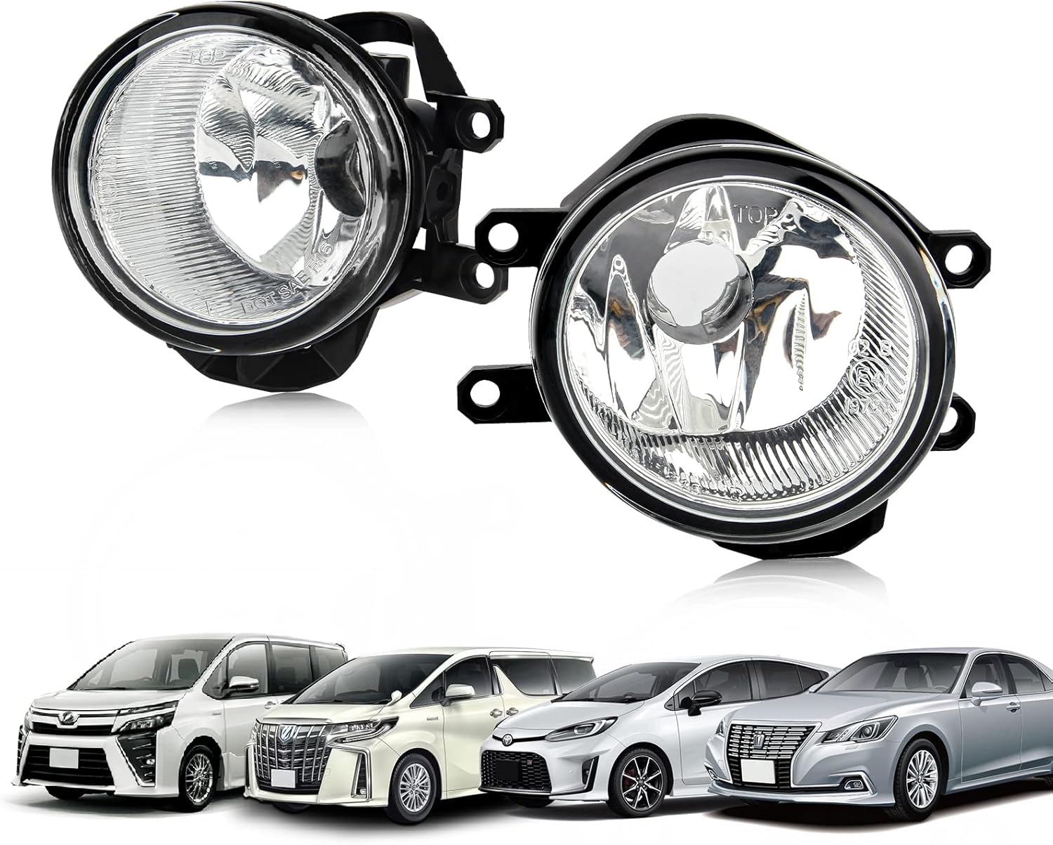 OPPLIGHT Fog Light Unit, Late Type, Compatible with Toyota Vehicles, Replacement for H16, Compatible Bulbs: H16, H11, H9, H8, Prius 30 α, 80 Series Voxy/Noah, 30 Series Alphard, Aqua 10 Series, Camry