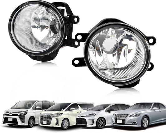 OPPLIGHT Fog Light Unit, Late Type, Compatible with Toyota Vehicles, Replacement for H16, Compatible Bulbs: H16, H11, H9, H8, Prius 30 α, 80 Series Voxy/Noah, 30 Series Alphard, Aqua 10 Series, Camry