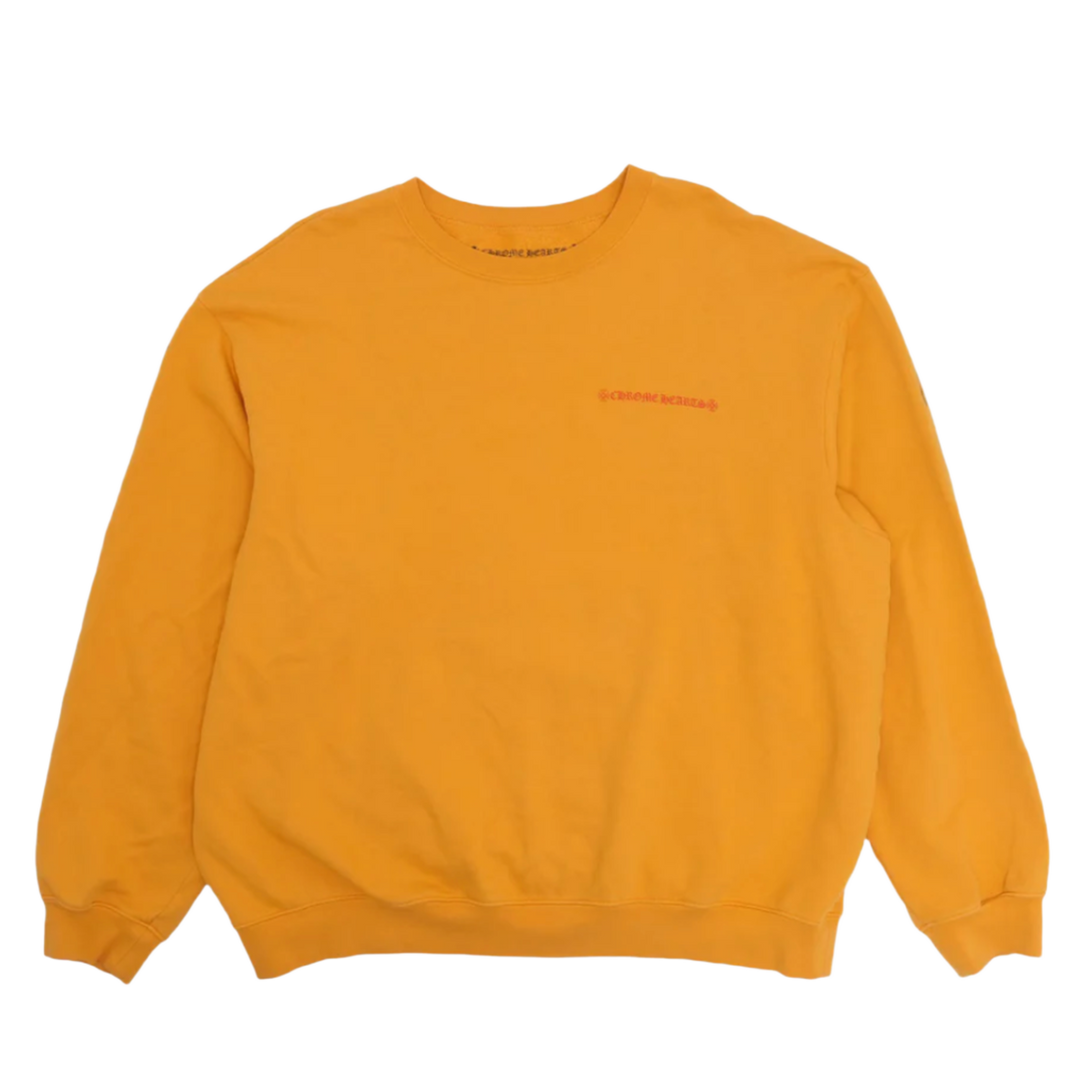 CHROME HEARTS MATTY BOY 'CALL ME' YELLOW CREWNECK