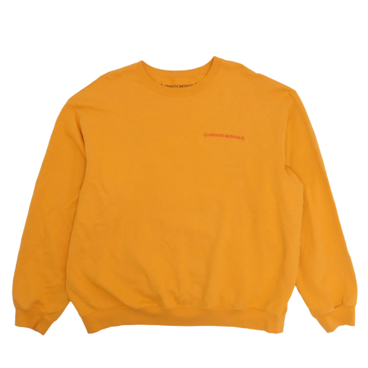 CHROME HEARTS MATTY BOY 'CALL ME' YELLOW CREWNECK