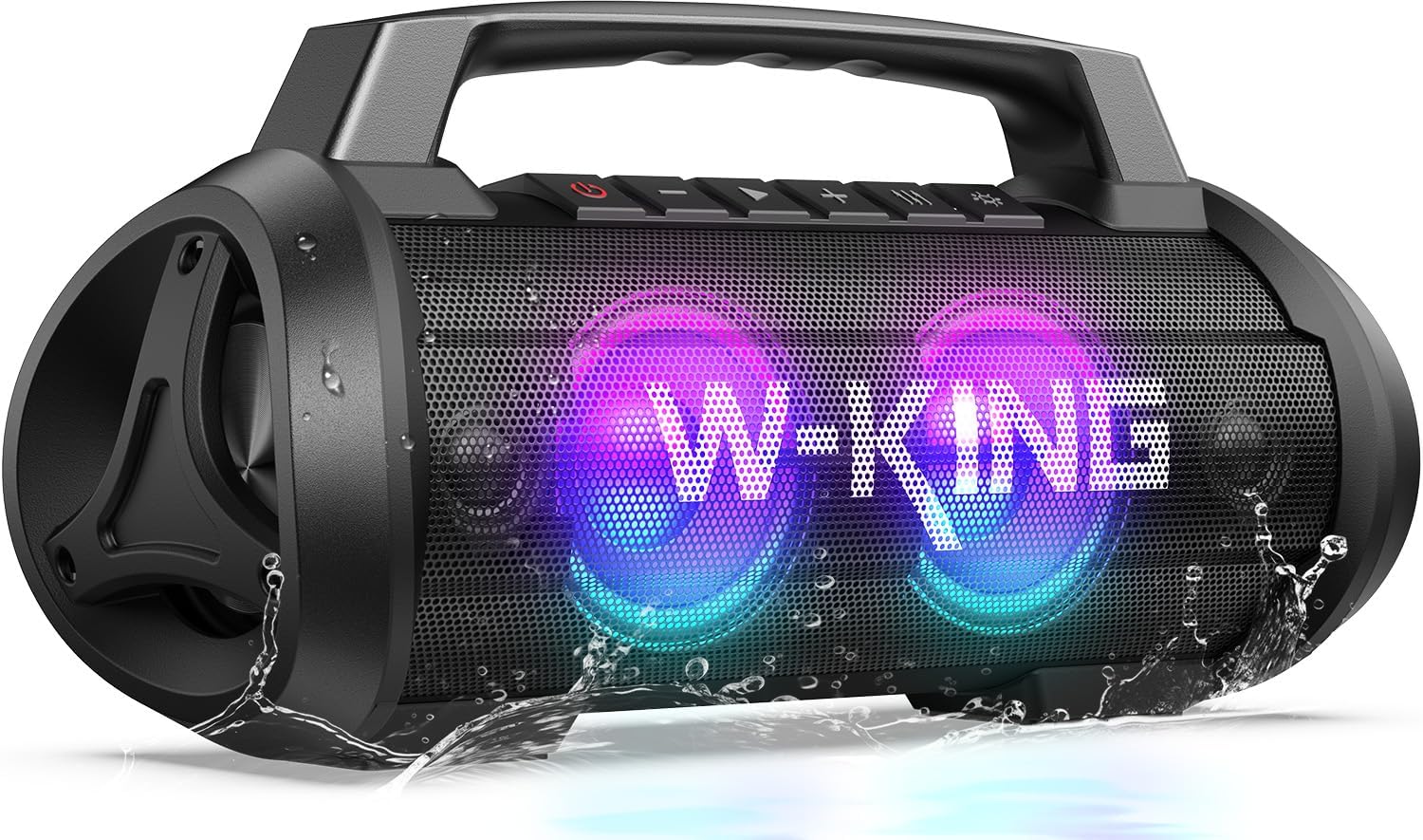 70 W (120 W Peak) Speaker, Bluetooth, IPX6 Waterproof, Dustproof, Wireless Speaker, Loud Volume, W-KING Portable Speaker Stereo (Party Light, Mic Port, 42 Hours Continuous Playback, Enhanced Bass