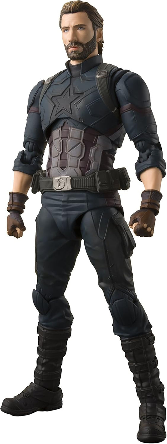 SH Figuarts Avengers: Captain America (Avengers: Infinity War), Approx. 6.1 inches (155 mm), ABS & PVC Pre-painted Complete Action Figure