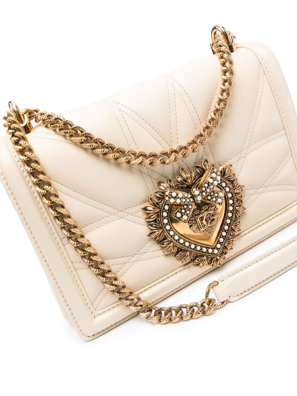 Dolce  Gabbana ドルチェ＆ガッバーナ献身ミディアムレザーショルダーバッグ - Image 1