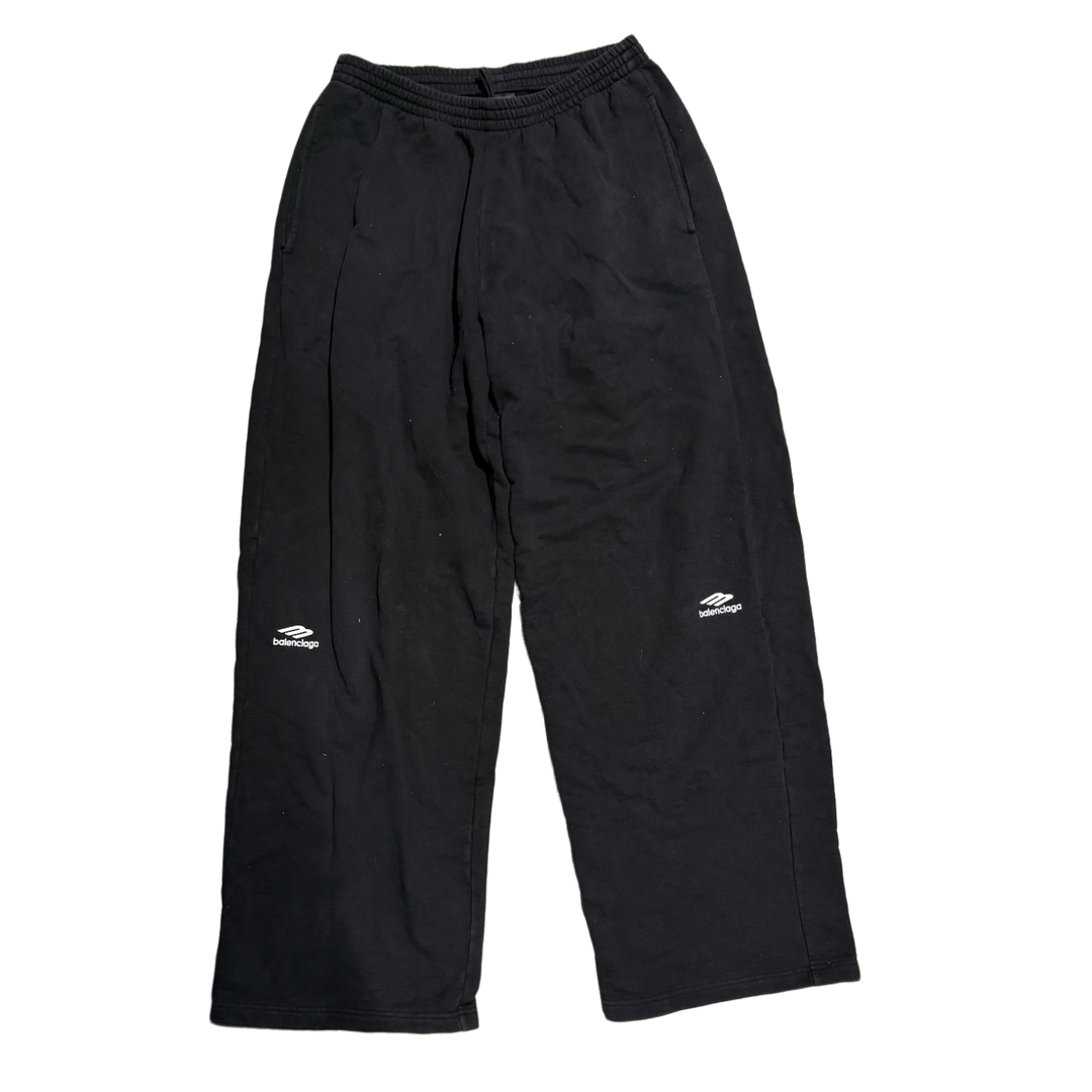 BALENCIAGA 'BLACK' KNEE LOGO SWEATPANTS
