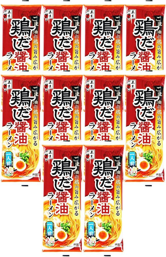 Itsuki Foods Chicken Dashi Soy Sauce Ramen, 2.9 oz (82 g) x 10 Packs
