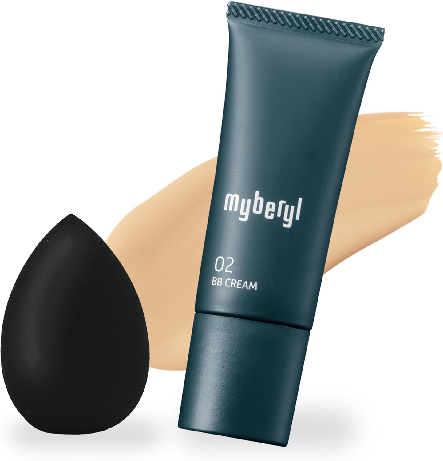 BB Cream, Men's, Beige, 0.7 oz (20 g), Sponge Set, Men's Makeup, Foundation, Concealer, Beginner, Soap Off, Blue Mustaches, Red, Bears, Pores, Concealer, Dullness, Acne Scars, Spots, Stains