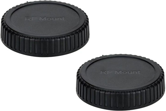 Etsumi VE-2566-2 Lens Cap, Lens Rear Cap, Compatible with Canon RF Mount, Black, Set of 2