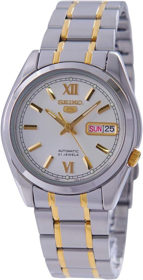[Seiko] Seiko 5 Automatic Two Tone Stainless Steel Off White Dial SNKL57K1 Men's [Parallel Import]