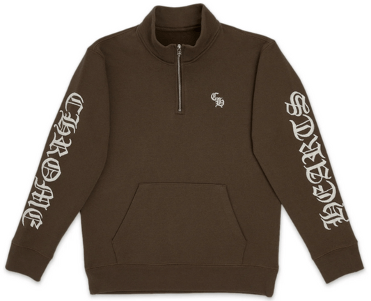CHROME HEARTS 'SLO RIDE' BROWN QUARTER ZIP