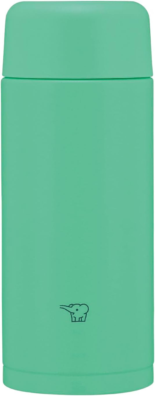 Zojirushi SM-MS25-GM Stainless Steel Water Bottle, Small Capacity, 8.5 fl oz (250 ml), Compact, Screw Type, Dishwasher Safe, Seamless Stopper, Only 2 Pieces, Mint Green