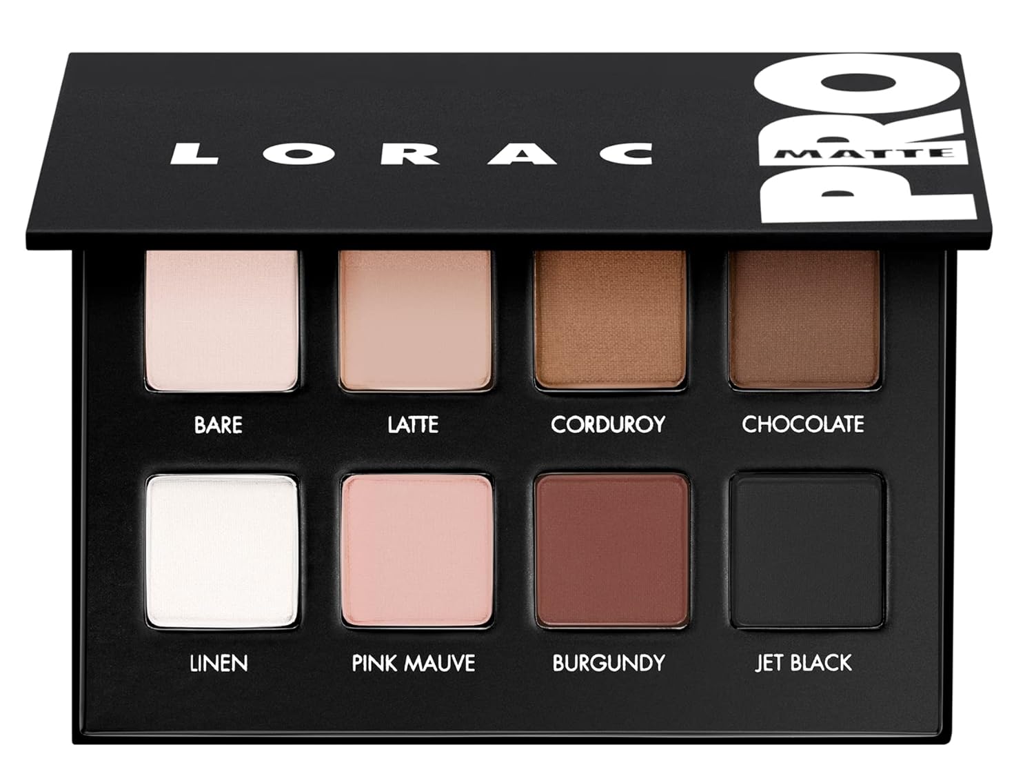LORAC PRO - Paleta de sombras de ojos mate y brillante, metálico de alta pigmentación, espejo compacto