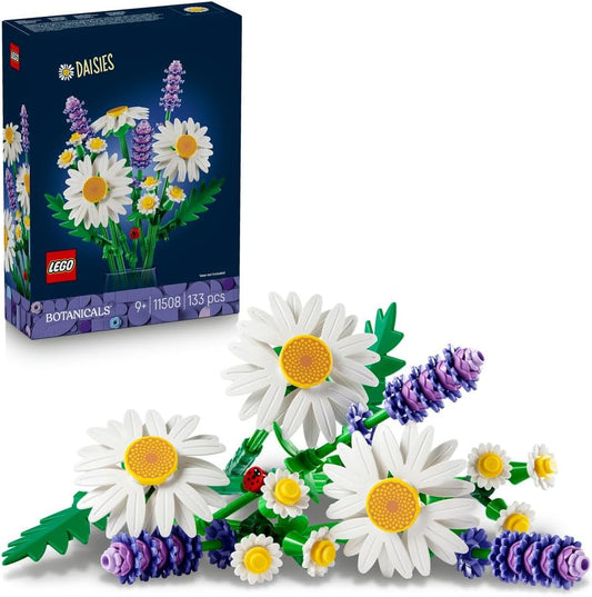 Lego 11508 Botanical Daisy Toy, Birthday Present, Blocks, Girls, Boys, Kids, 9 Years, 10 Years, 11 Years, Elementary School, Decorative Plants, Faux Green, Interior Decoration, Stylish