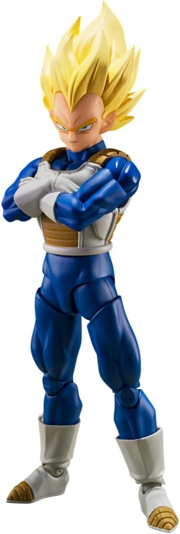 Tamashi Nations S.H. Figuarts Dragon Ball Z Super Saiyan Vegeta (Dangerous Pride), Approximately 5.3 inches (135 mm), PVC & ABS Pre-painted Action Figure
