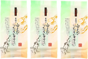 Shinetsu White Shrimp Hotaruikenbee White Shrimp x 1 x 4 P, Hot Squid x 1 x 3 Bags, Toyama Prefecture, Specialty Uchi Rice Treats
