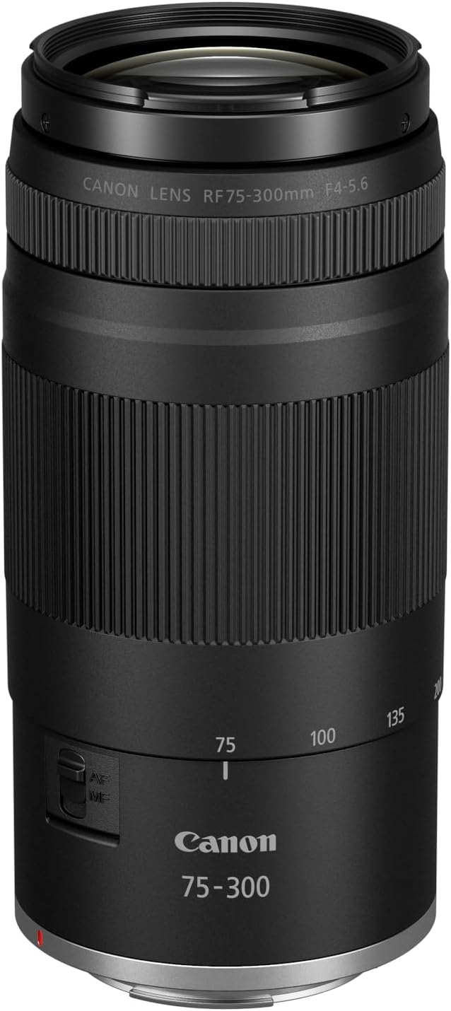 Canon RF 75-300mm F4-5.6 Telephoto Zoom Lens | Versatile Zoom for Wildlife, Sports, and Portrait Photography