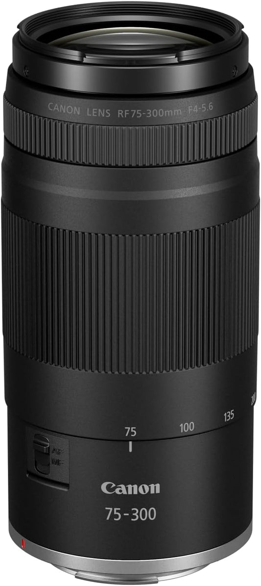 Canon RF 75-300mm F4-5.6 Telephoto Zoom Lens | Versatile Zoom for Wildlife, Sports, and Portrait Photography