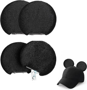 4 Piezas Orejas de Ratón Magnéticas para Familias en Parques Temáticos y Halloween, Fiestas de Navidad. Clips de Orejas Desmontables, Accesorios de Decoración para Sombreros, Regalo para